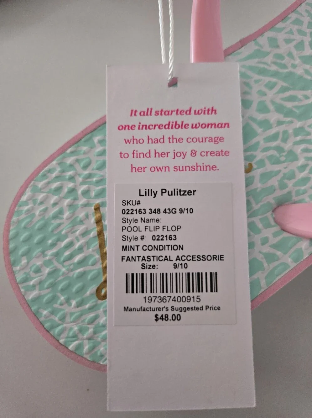NWT Lilly Pulitzer Pool Flip Flop